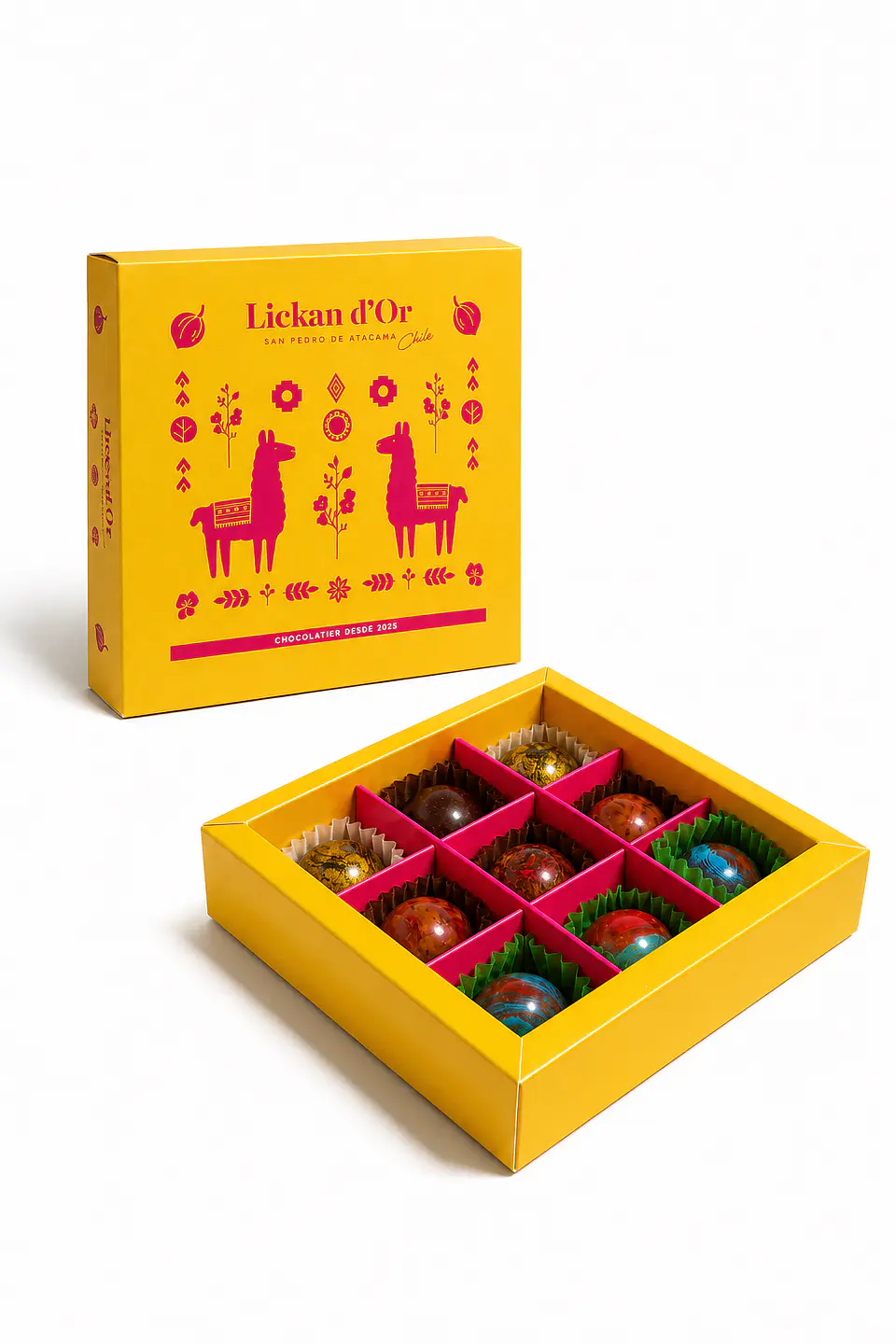 Caja Lickan d'Or (9 bombones) 1