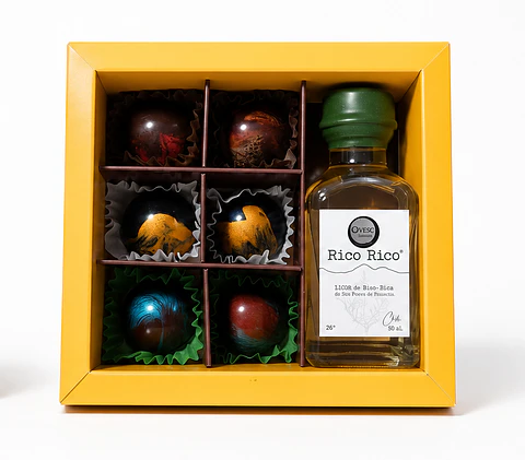 Caja Yapu 6 Bombones + Licor de Rica Rica
