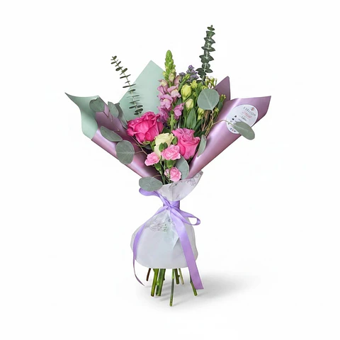 Ramo Mix de colores Lilas, rosas y verdes - Tamaños S