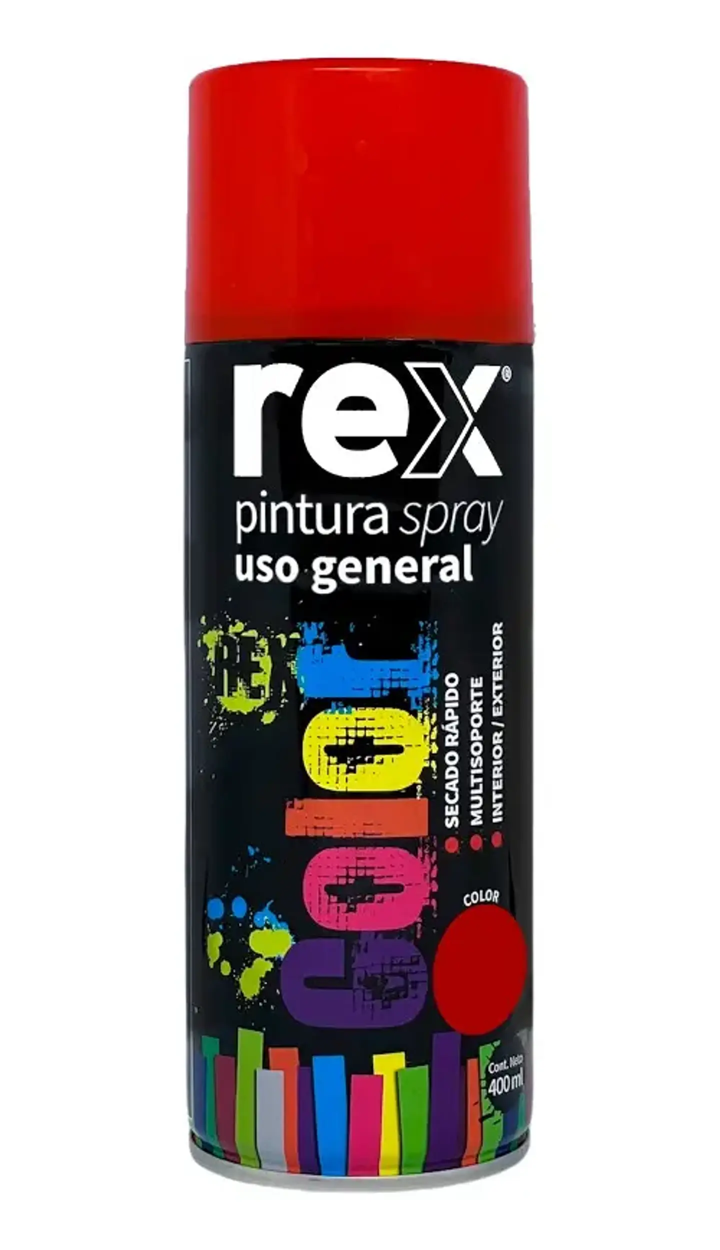 Pintura en Aerosol Acrílica Rex Uso General Color Rojo 1