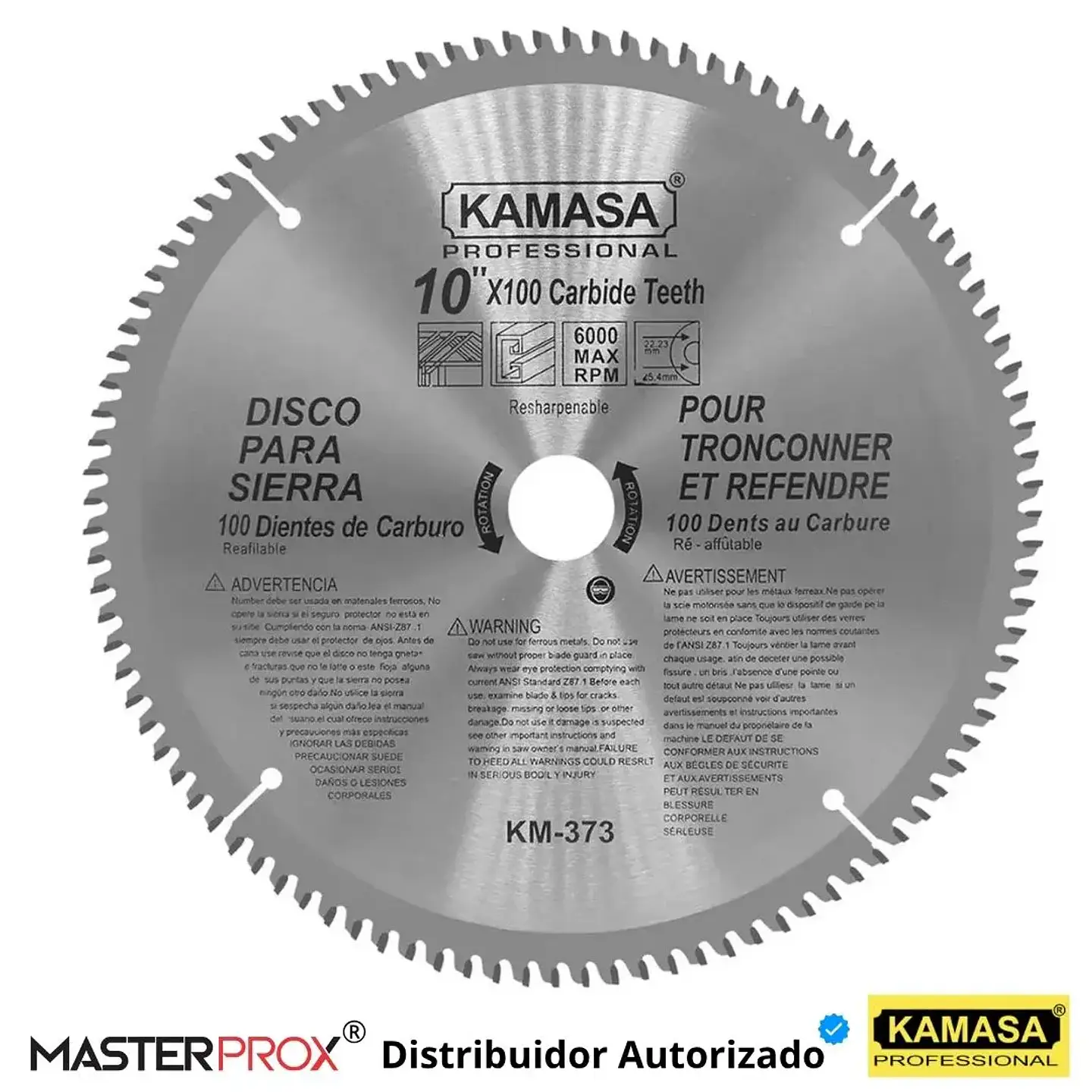 Disco De Sierra Circular 10 Pulgadas 100 Dientes 5