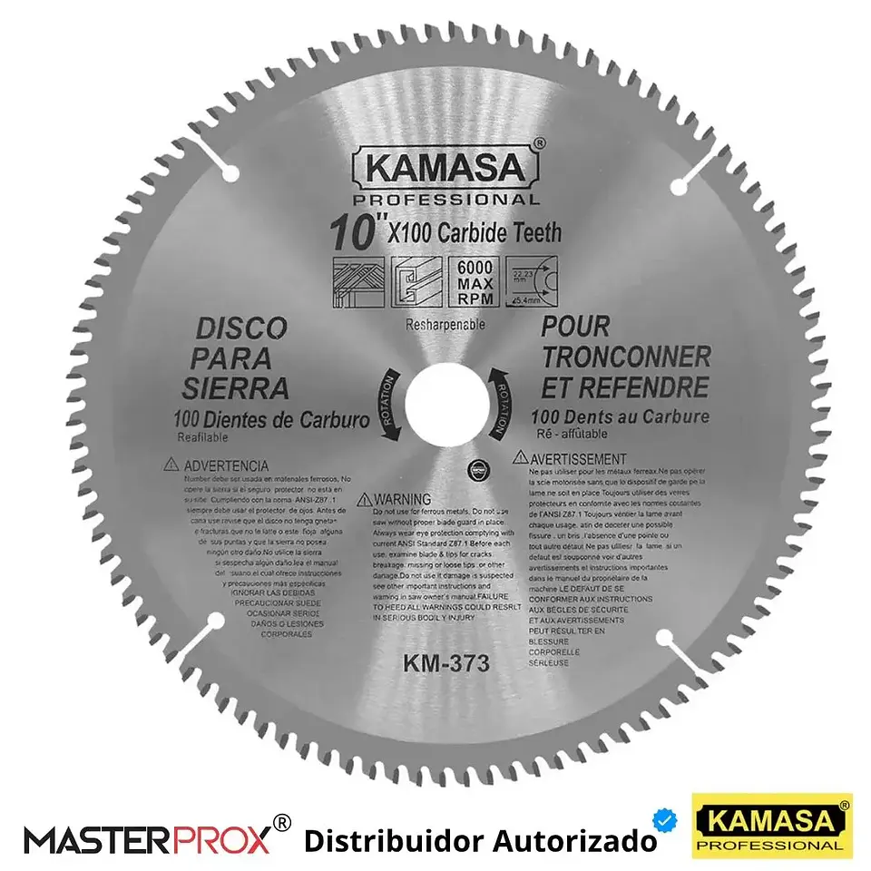 Disco De Sierra Circular 10 Pulgadas 100 Dientes 5