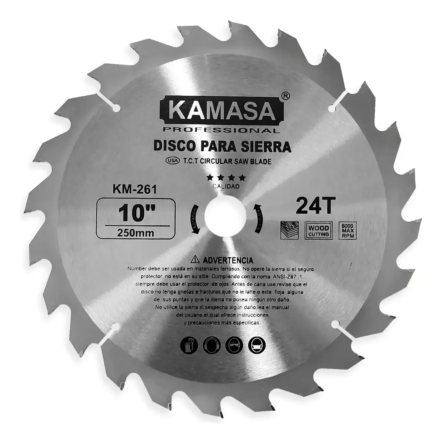 Disco de Sierra Circular 10 Pulgadas 24 Dientes 2