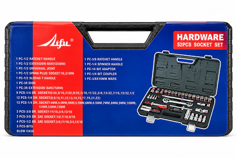 Juego de Dados y Herramientas 52 Piezas Lifu