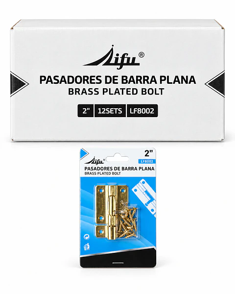 Pasador de Barra Plana Dorado 2 Pulgadas Lifu LF8002