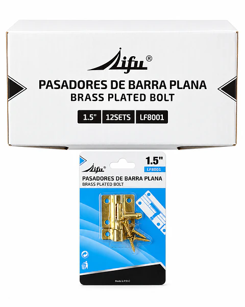 Pasador Plano Dorado Lifu 1.5 Pulgadas LF8001