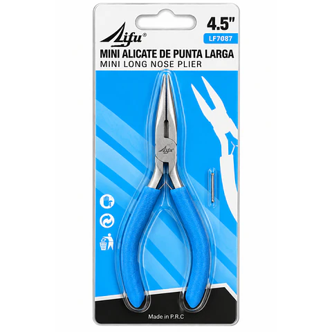 Mini Alicate de Punta Larga Lifu LF7087 4.5 Pulgadas