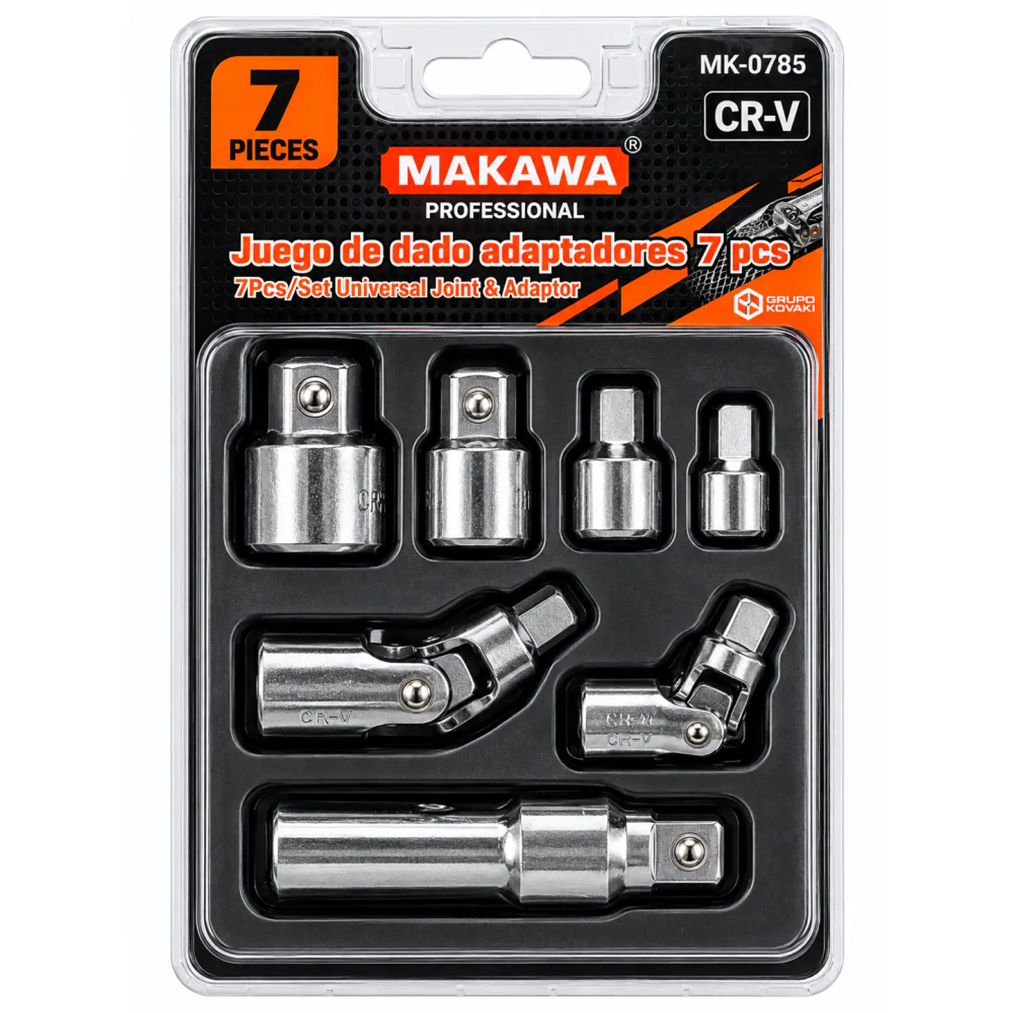 Juego de Adaptadores y Cardanes para Dados Makawa MK-0785 7 Piezas 1