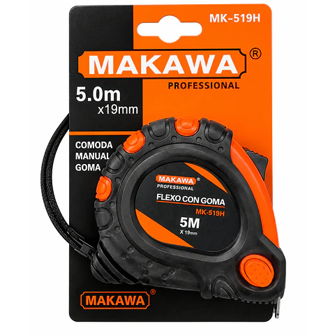 Cinta Métrica con Goma Makawa MK-519H 5 m x 19 mm