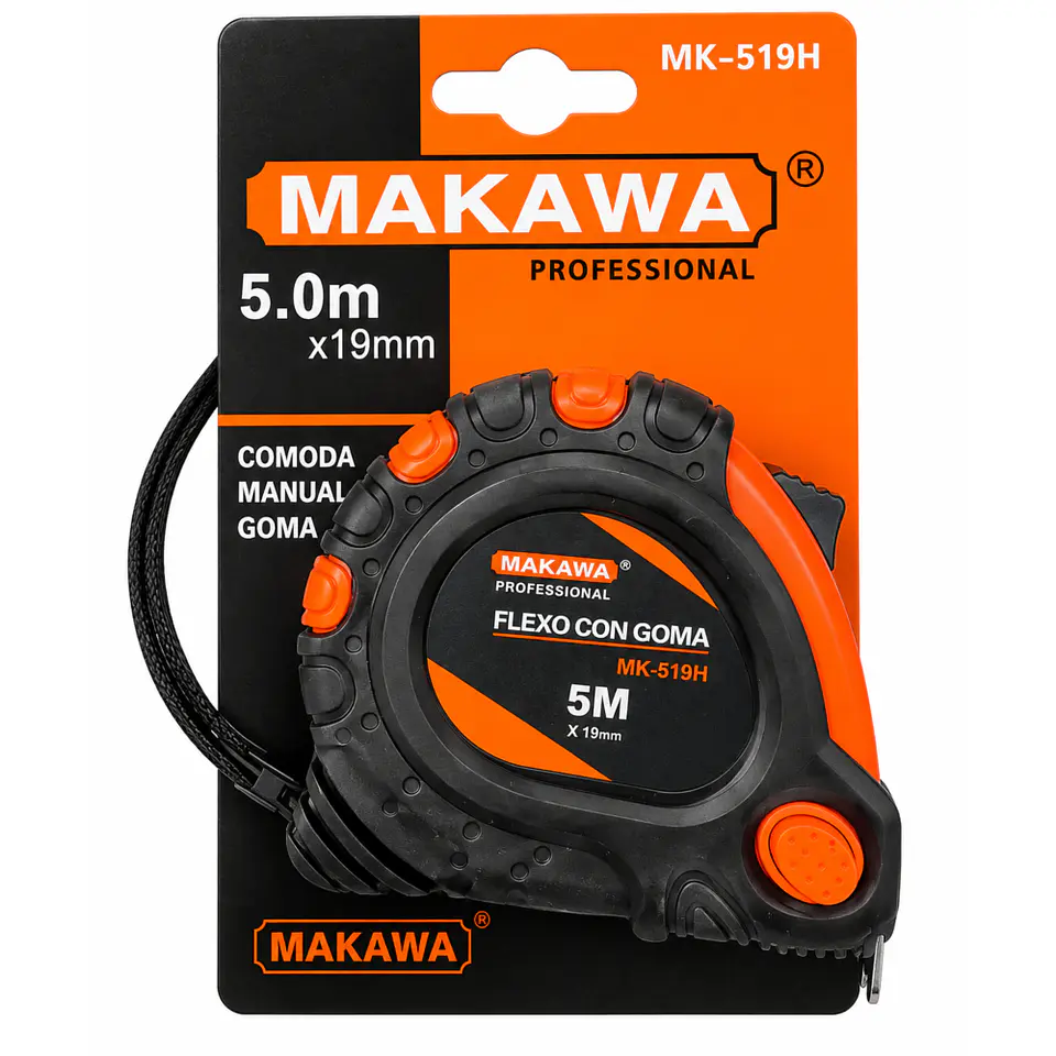 Cinta Métrica con Goma Makawa MK-519H 5 m x 19 mm 1