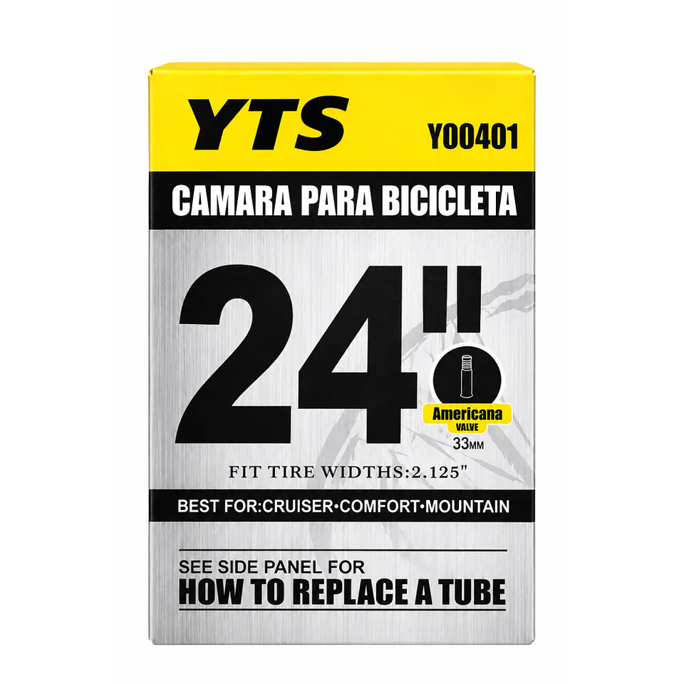 Cámara para Bicicleta YTS Y00401 24 x 2.125 Pulgadas 1