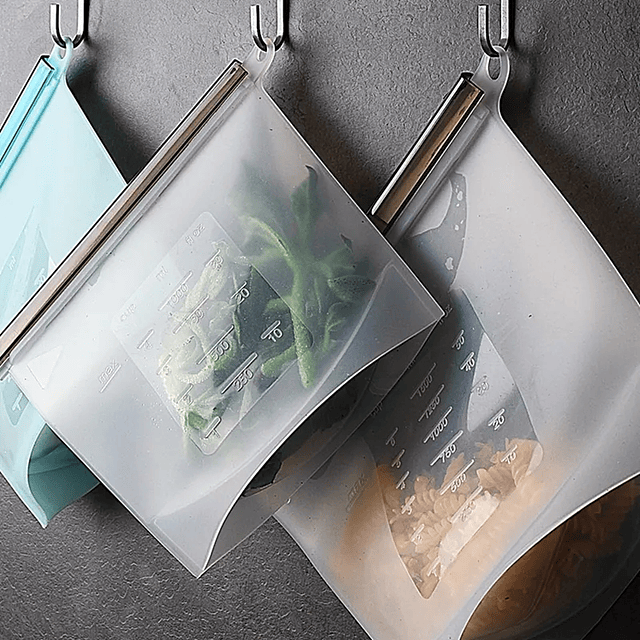 Pack de 2 Bolsas Reutilizables Silicona.