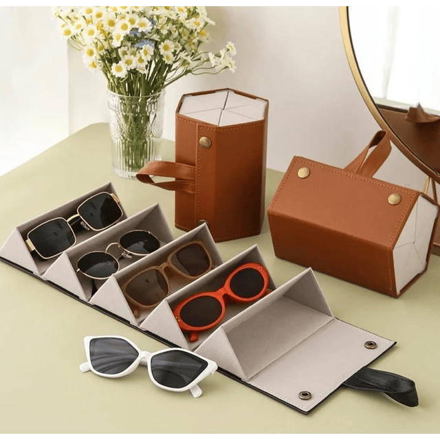 Organizador Plegable de Lentes. 5 Compartimiento 