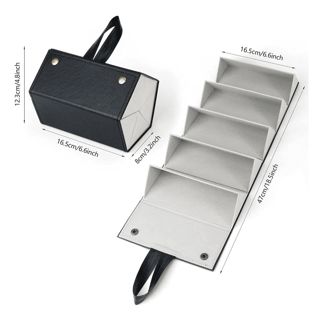 Organizador Plegable de Lentes. 5 Compartimiento 