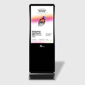 Tótem publicidad pantalla táctil interactivo interior
