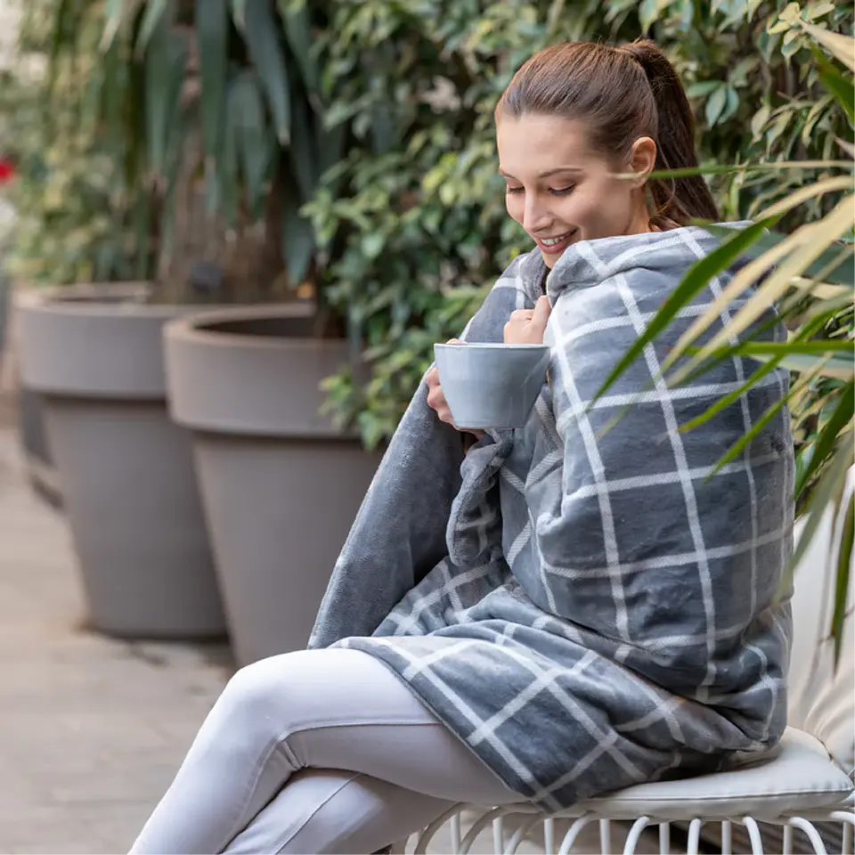 MANTA ELÉCTRICA GRIS SCALDASONNO 150X95 CM 2