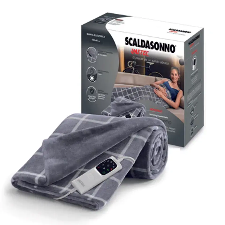 MANTA ELÉCTRICA GRIS SCALDASONNO 150X95 CM 1