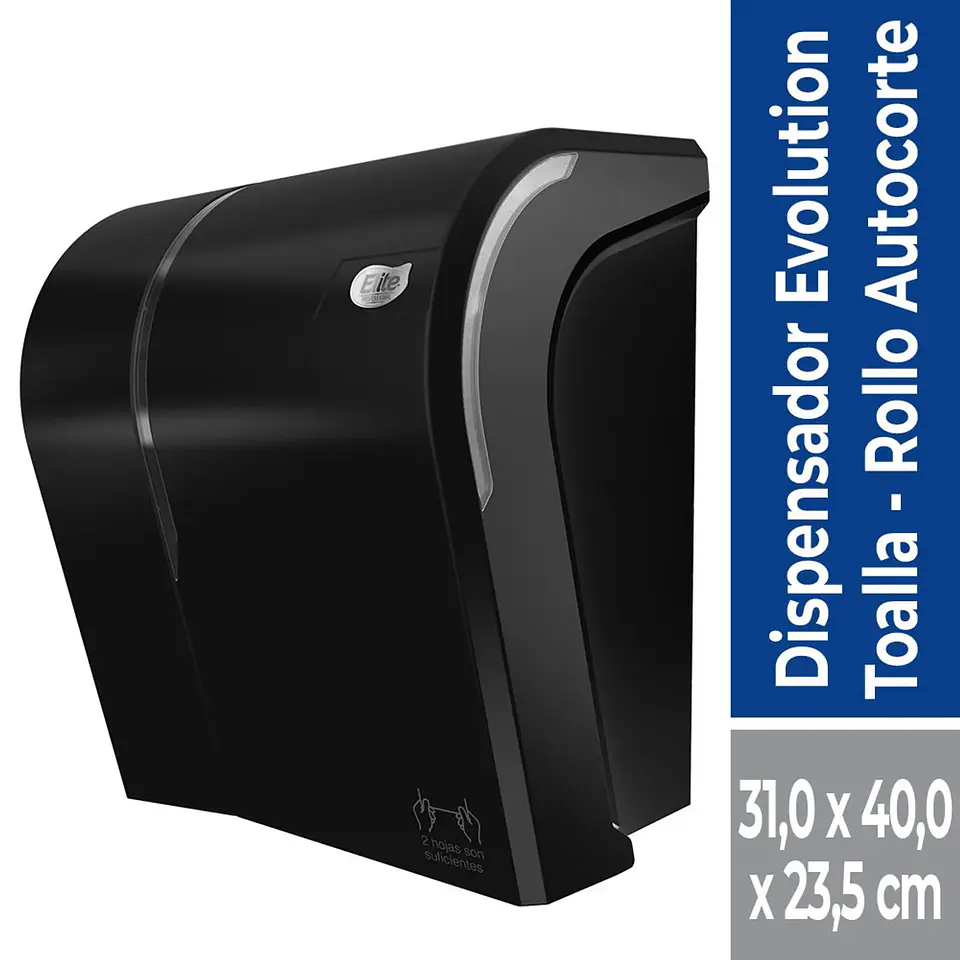 Dispensador Toalla Autocorte Evolution Negro 1 Un Elite Professional 1