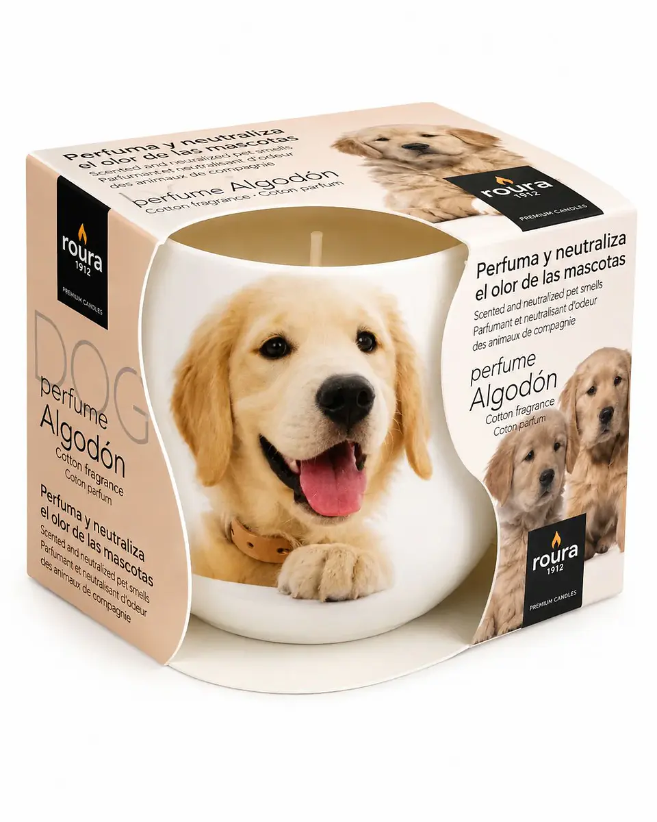 Vela Aromática para Mascotas DOG Algodón – Neutraliza Olores 1