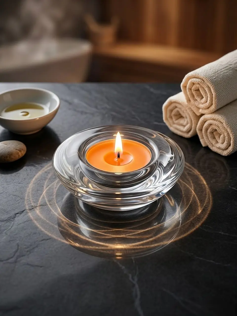 18 Velas/Tealights + 6 Portavelas de vidrio 7
