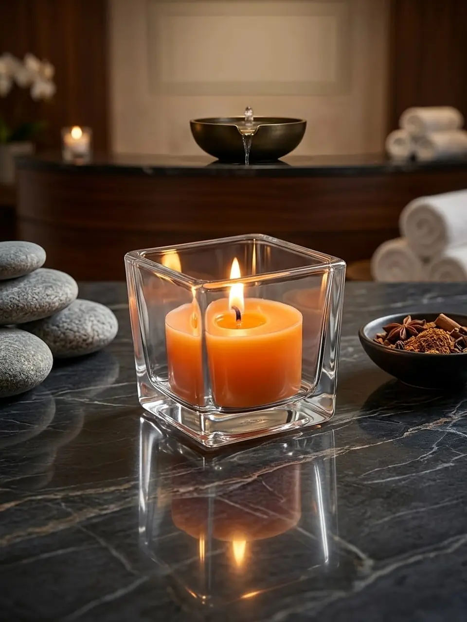 18 Velas/Tealights + 6 Portavelas de vidrio 9