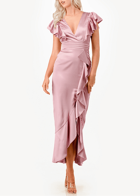 Vestido Midi Rosa