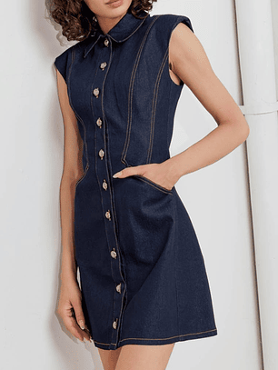Vestido Nova Denim Oscuro