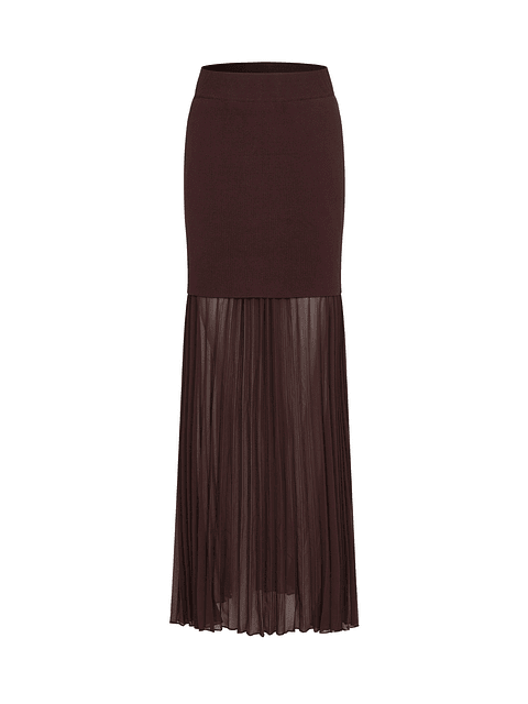 Falda Lian Doble Capa Café 