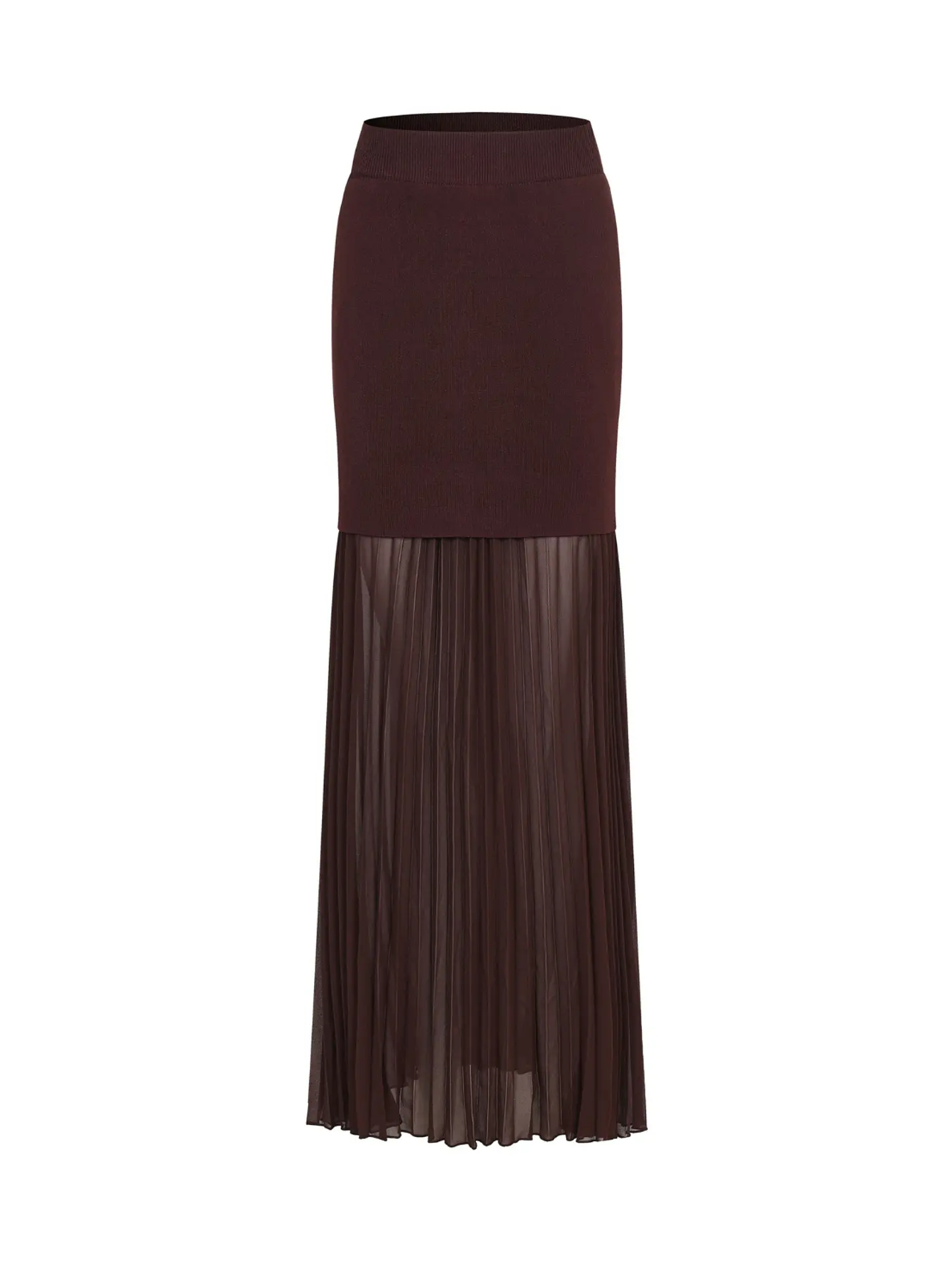 Falda Lian Doble Capa Café  1