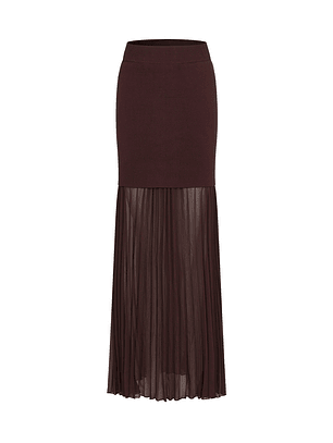 Falda Lian Doble Capa Café 