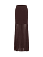 Falda Lian Doble Capa Café  - Miniatura 1