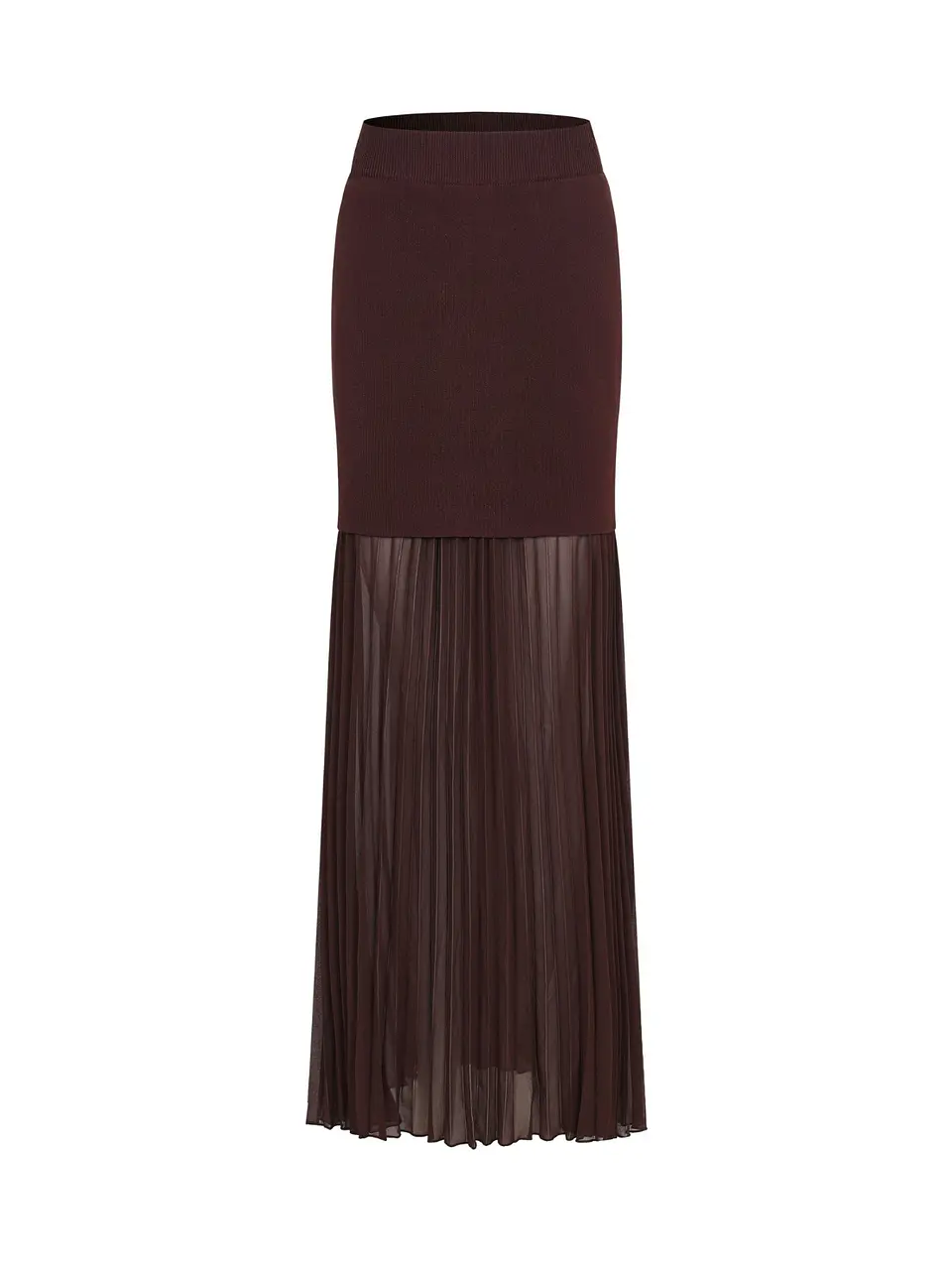 Falda Lian Doble Capa Café  1