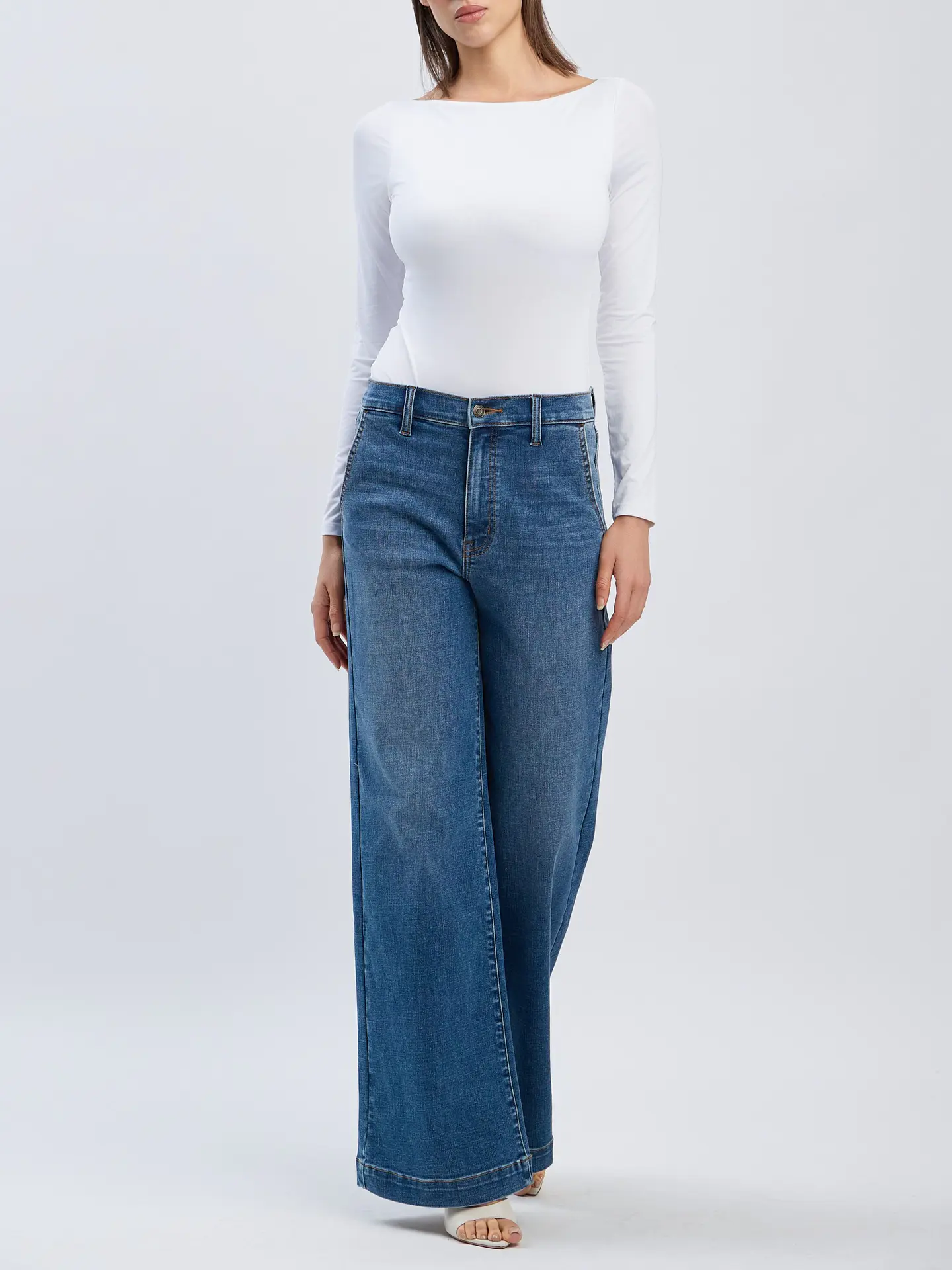 Pantalón Straigh Leg Mezclilla  3