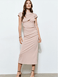 Vestido Bandage Beige - Miniatura 3