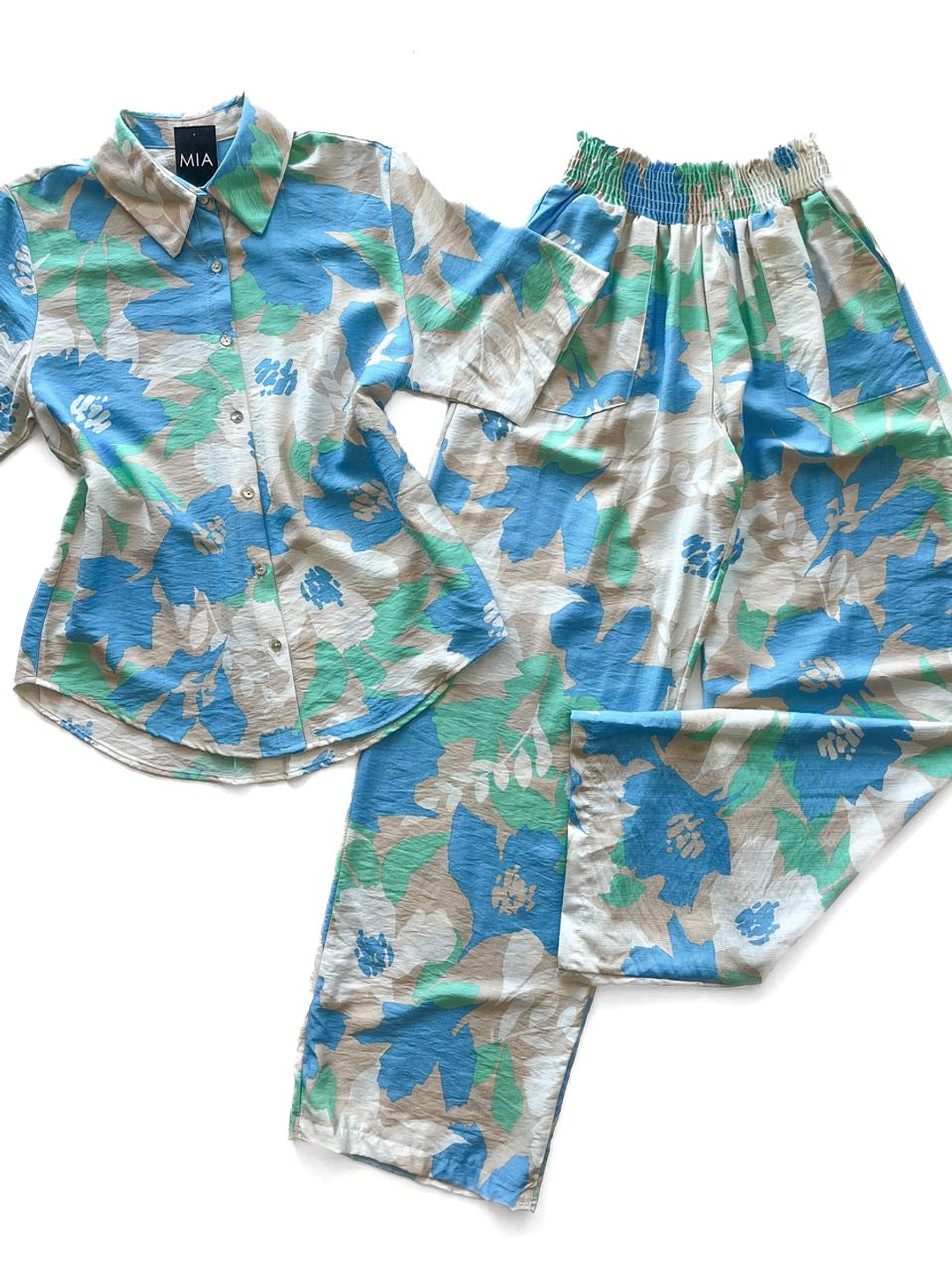 Conjunto Floral Azul 1