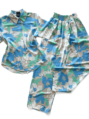 Conjunto Floral Azul