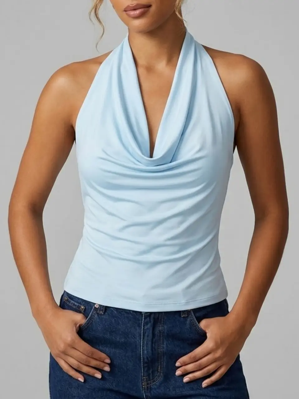 Top Halter Azul 1