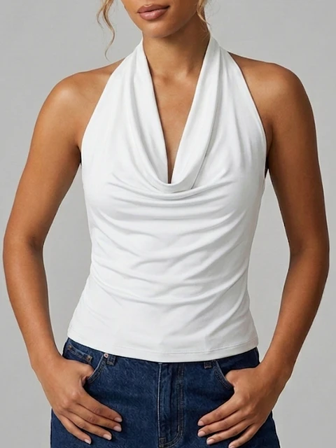Top Halter Blanco