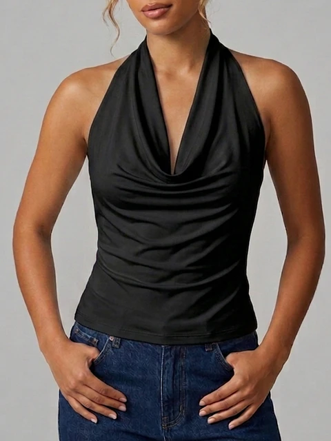 Top Halter Negro