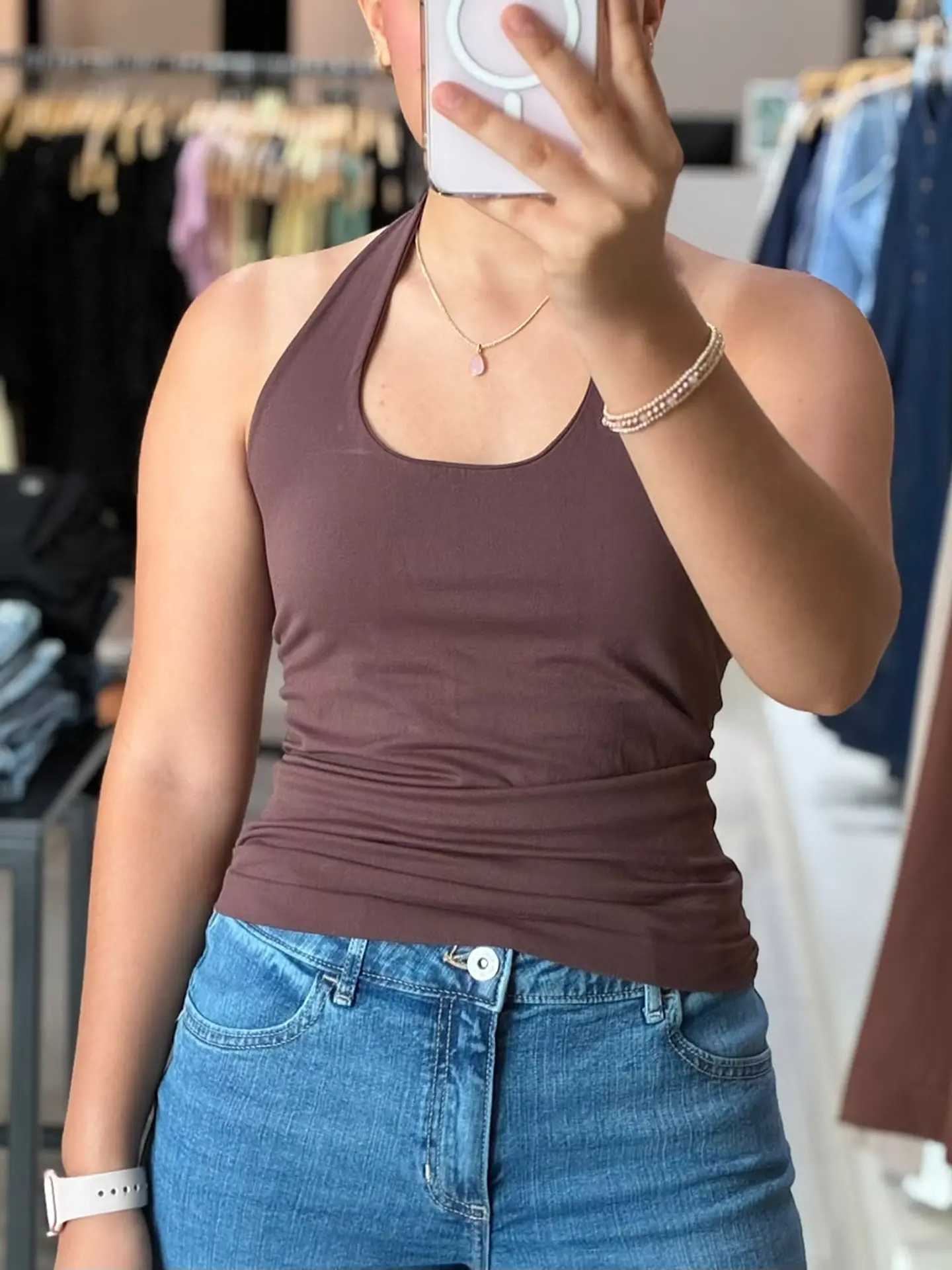 Top Halter Café 1