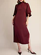 Vestido Leonor Vino - Miniatura 1