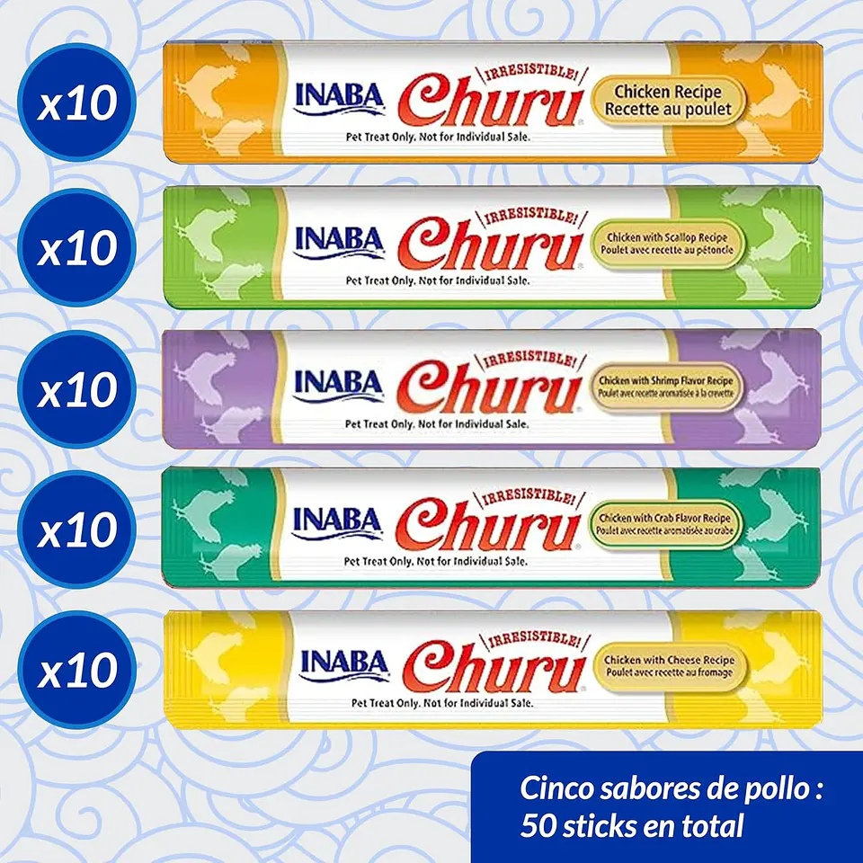 Churu Variedades de Pollo 50 Tubos 700 g 4
