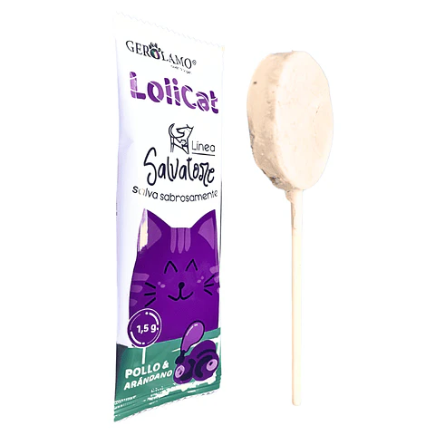 Paleta Gatos Lolicat para Sabor Pollo Con Arandanos-1.5 gr-Gerolamo