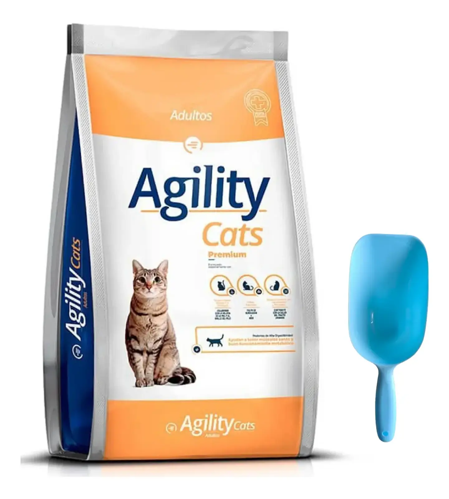 Agility Cats Alimento Cats - Gato Adulto - 10 Kg + Pala 10 kg + Pala Multifuncional 1