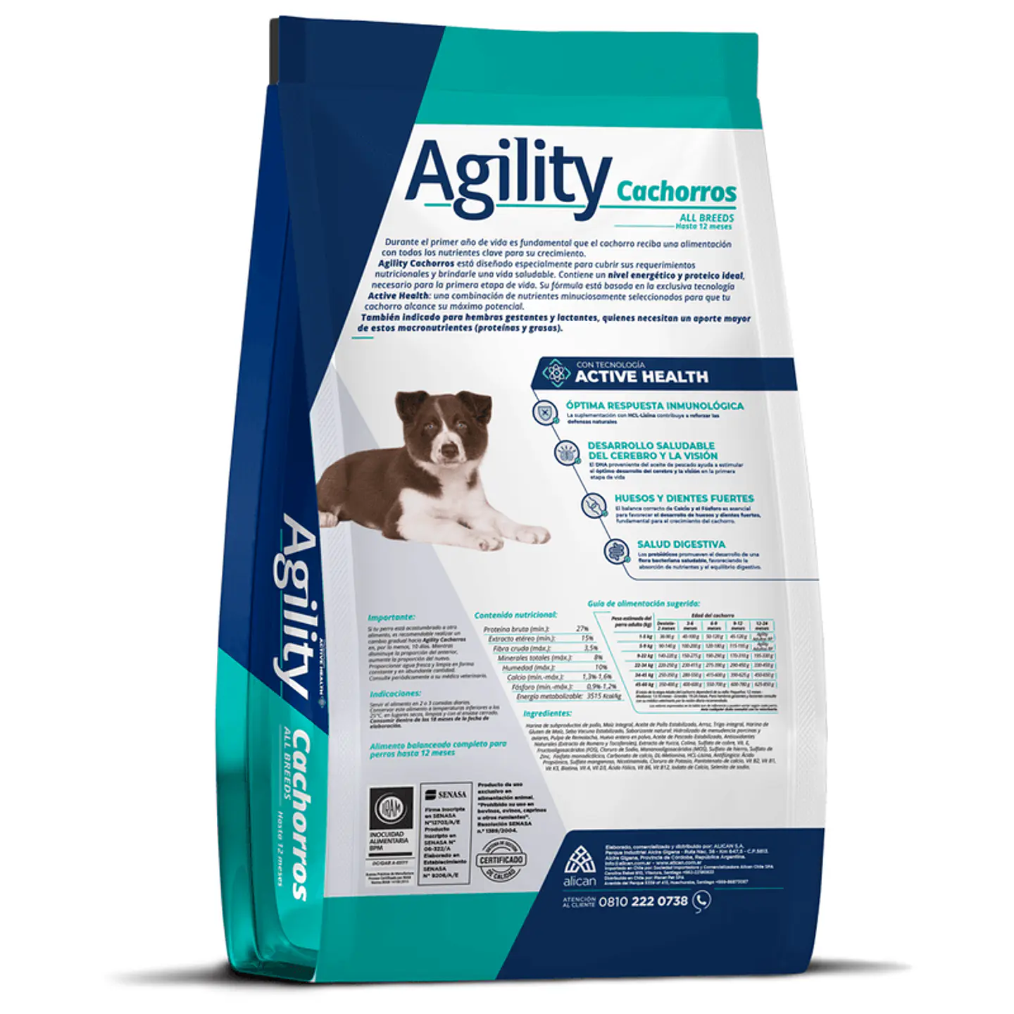 Agility Dogs Para Cachorros todos los tamaños Sabor Mix De 15 Kg 2