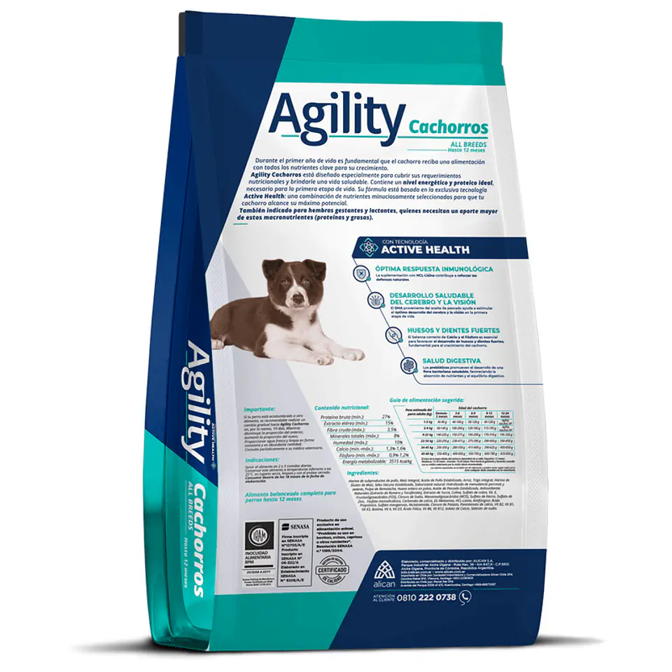 Agility Dogs Para Cachorros todos los tamaños Sabor Mix De 15 Kg 2
