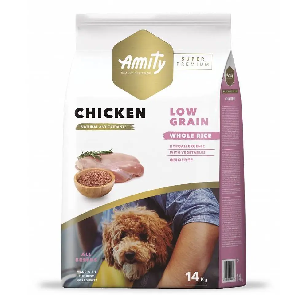 Amity Alimento Perro Adulto Sabor Pollo 14 kg + Pala Multifuncional 1