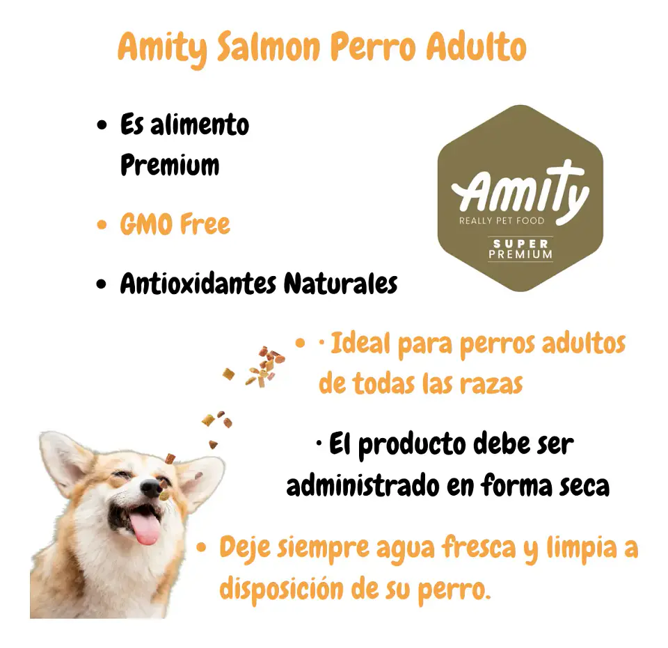 Amity Alimento Perro Adulto Sabor Salmón 14 kg 3