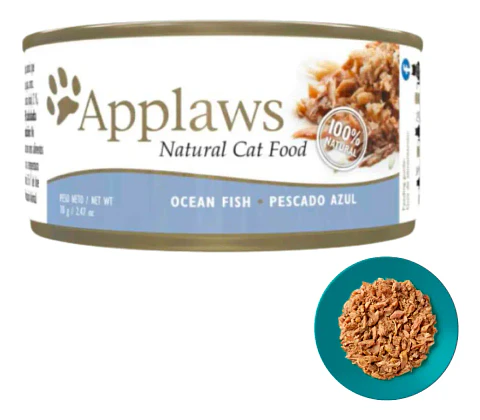 Applaws Lata Alimento Sabor a Pescado Azul y Atún Par Gato Adulto 70 g