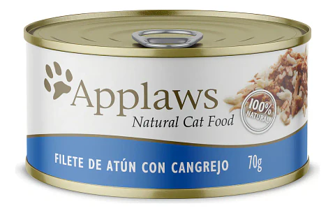 Applaws Lata Alimento Sabor a Atún y Cangrejo Para Gato Adulto 70 g